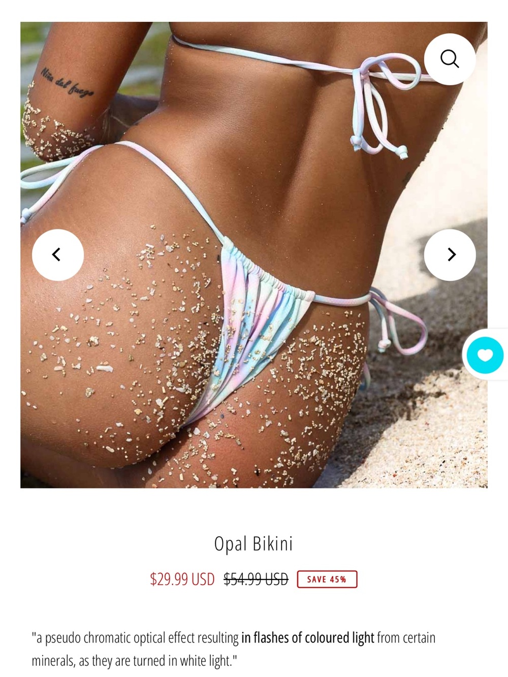 Andi Bagus Pastel Rainbow Tie-Dye Triangle String Bikini - Picture 6 of 6
